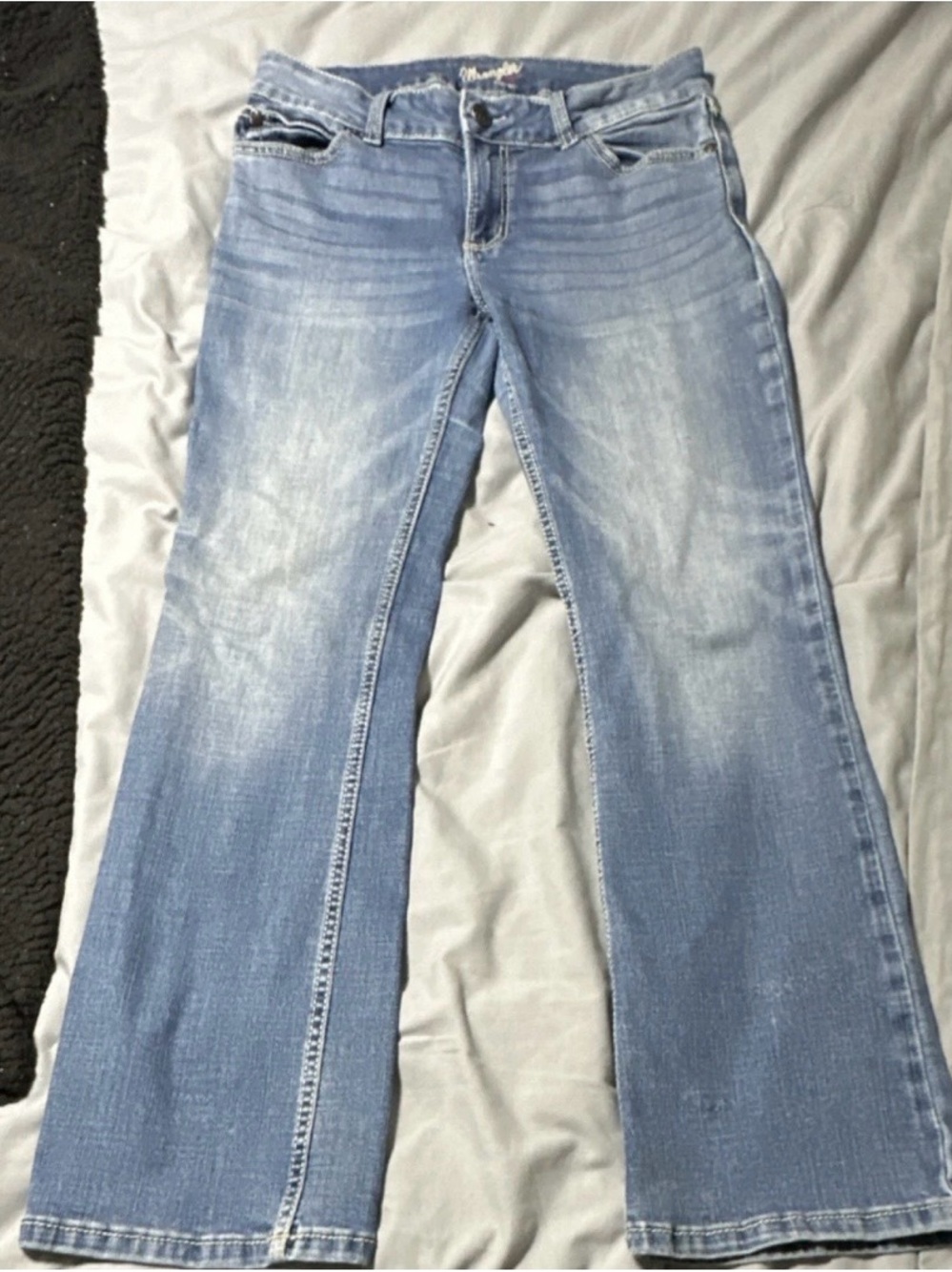 Wrangler Light Blue Flare Jeans - Faded Wash